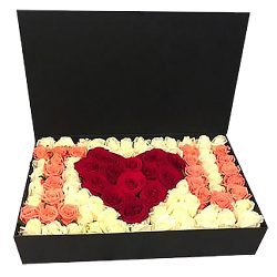Фото товара 101 роза в коробке "I love you" в Каменец-Подольском
