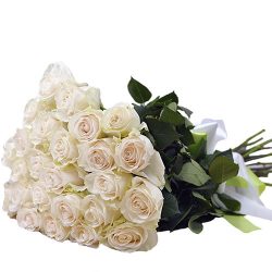 Фото товара 25 білих троянд в Каменец-Подольском