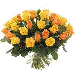 Фото товара 51 желтая и кремовая роза в Каменец-Подольском