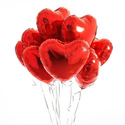 Фото товара Кульки фольговані у формі серця поштучно в Каменец-Подольском