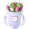 Фото товара 15 біло-фіолетових тюльпанів в Каменец-Подольском