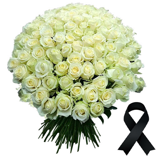 Фото товара 100 белых роз в Каменец-Подольском