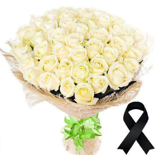 Фото товара 50 белых роз в Каменец-Подольском