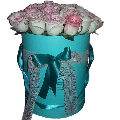 Фото товара 21 элитная розовая роза в коробке в Каменец-Подольском