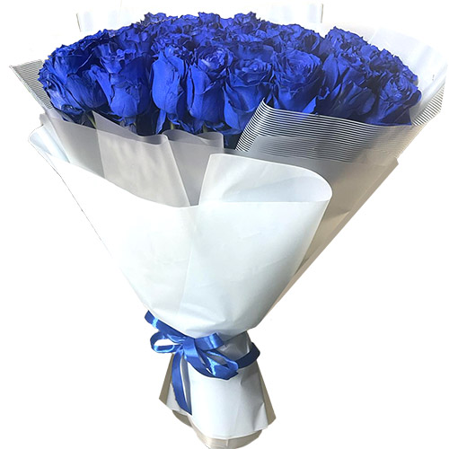 Фото товара 33 голубые розы (Эквадор) в Каменец-Подольском