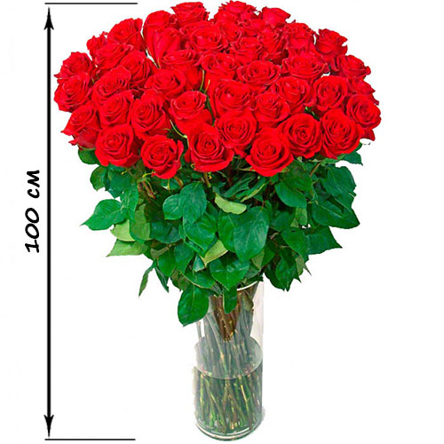 Фото товара 35 высоких роз (100 см) в Каменец-Подольском