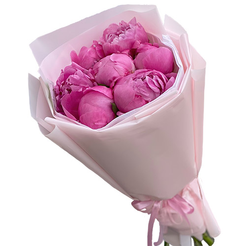 Фото товара 7 розовых пионов в Каменец-Подольском