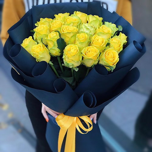Фото товара Траурный букет жёлтых роз в Каменец-Подольском
