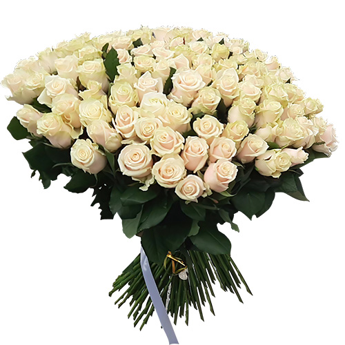 Фото товара Букет из 101 кремовой розы в Каменец-Подольском