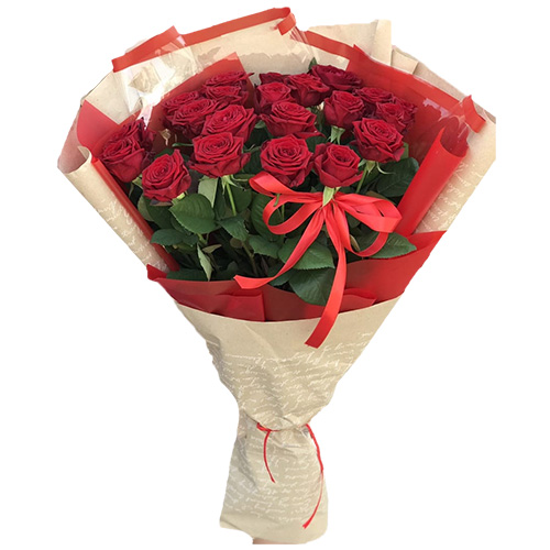 Фото товара Букет роз 21 красная в Каменец-Подольском