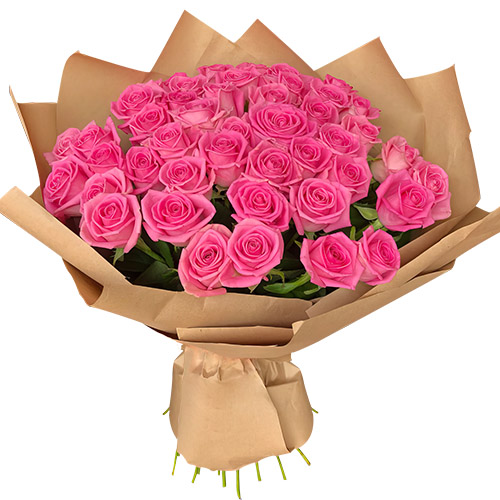 Фото товара Букет рожевих троянд - 51 шт в Каменец-Подольском