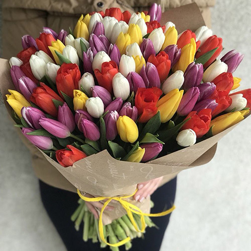 огромный букет тюльпанов фото